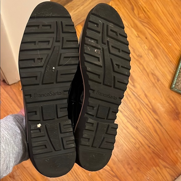 Franco Sarto Black Leather Loafers Slip-On Shoes - Picture 6 of 7